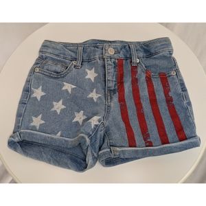 CAT & JACK Girls American Flag Super Stretch Short
